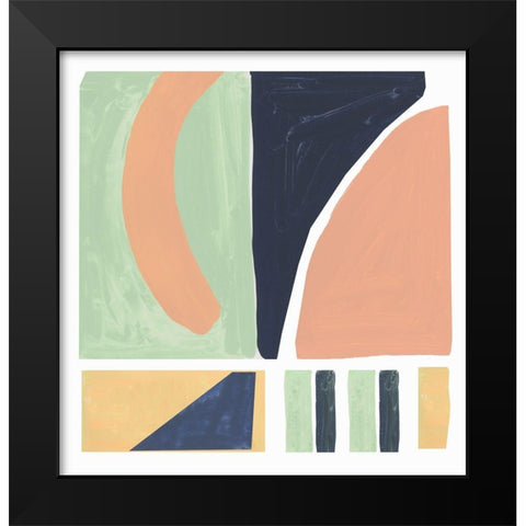 Geometric Games II Black Modern Wood Framed Art Print by Reeves, Tom