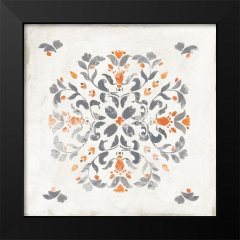 Morrocan Coral I  Black Modern Wood Framed Art Print by Reeves, Tom
