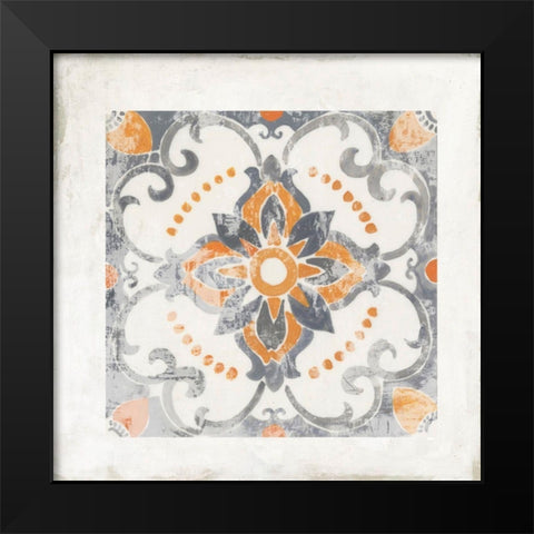Morrocan Coral II Black Modern Wood Framed Art Print by Reeves, Tom