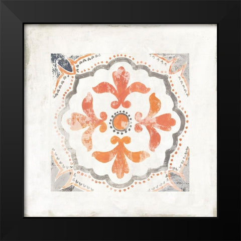 Morrocan Coral III Black Modern Wood Framed Art Print by Reeves, Tom