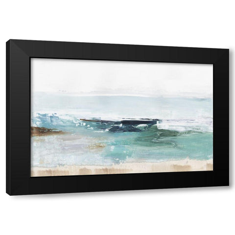 Emerald Waters Black Modern Wood Framed Art Print by Reeves, Tom