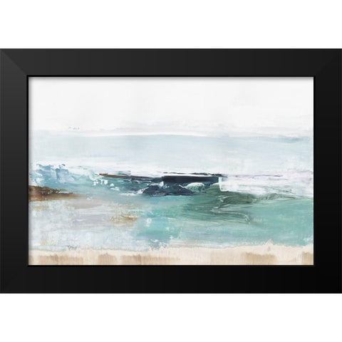 Emerald Waters Black Modern Wood Framed Art Print by Reeves, Tom