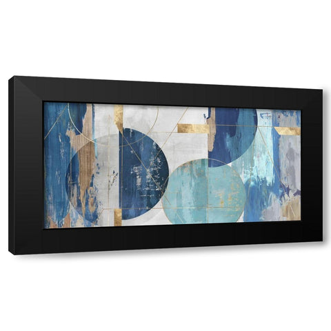 Floating Forms Black Modern Wood Framed Art Print with Double Matting by Reeves, Tom