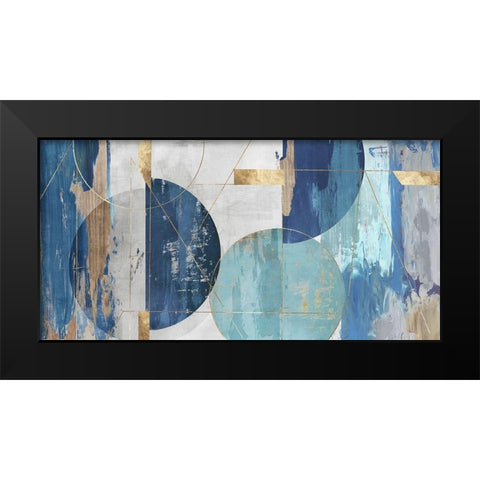 Floating Forms Black Modern Wood Framed Art Print by Reeves, Tom