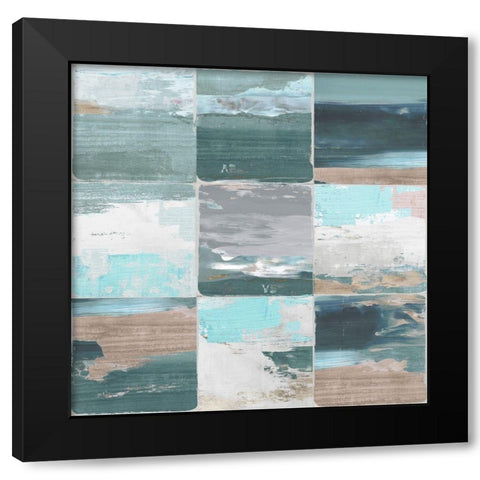 Rustic Mosaic Black Modern Wood Framed Art Print by Reeves, Tom