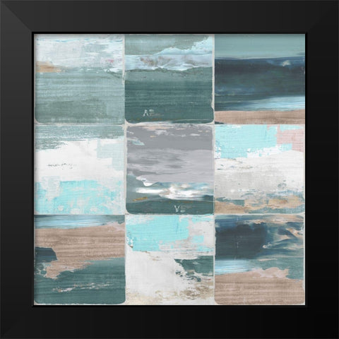 Rustic Mosaic Black Modern Wood Framed Art Print by Reeves, Tom