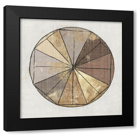 Golden Charm Black Modern Wood Framed Art Print by Reeves, Tom