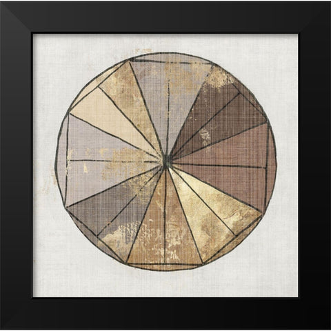 Golden Charm Black Modern Wood Framed Art Print by Reeves, Tom