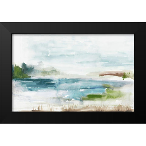 Watery Land Black Modern Wood Framed Art Print by Reeves, Tom