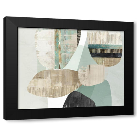 Mixed Celadon  Black Modern Wood Framed Art Print with Double Matting by Reeves, Tom