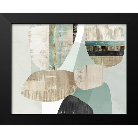 Mixed Celadon  Black Modern Wood Framed Art Print by Reeves, Tom