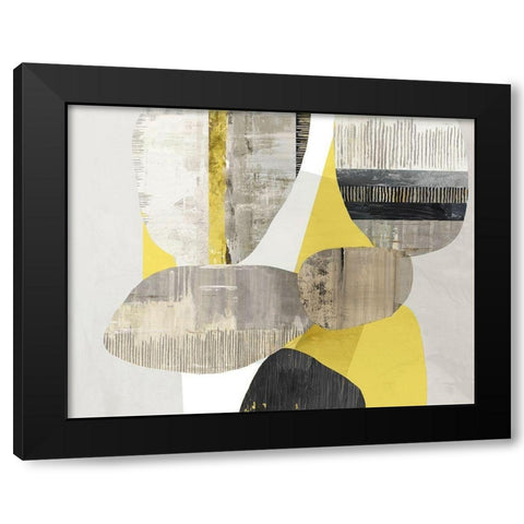 Mixed Celadon Yellow Version Black Modern Wood Framed Art Print with Double Matting by Reeves, Tom