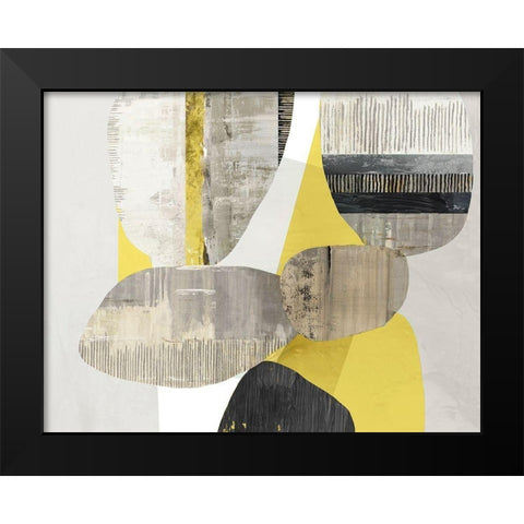Mixed Celadon Yellow Version Black Modern Wood Framed Art Print by Reeves, Tom