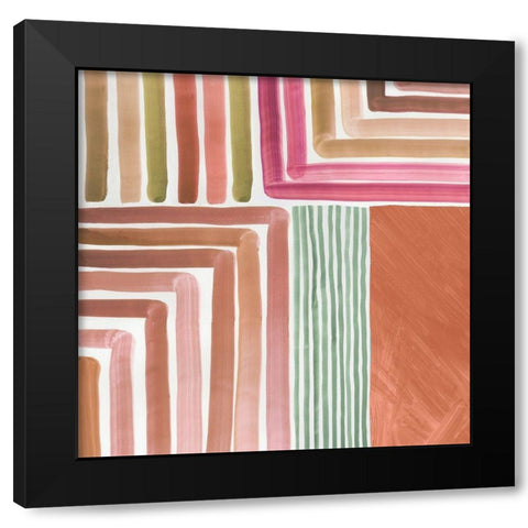 Mikado I  Black Modern Wood Framed Art Print with Double Matting by Reeves, Tom