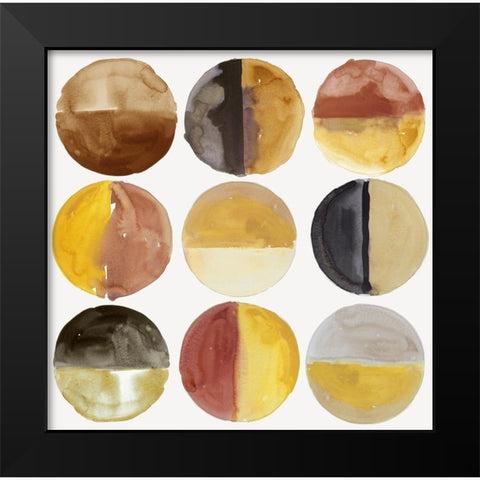 Align Dots II Black Modern Wood Framed Art Print by Reeves, Tom