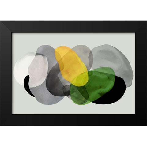 Green Overlay I  Black Modern Wood Framed Art Print by Reeves, Tom