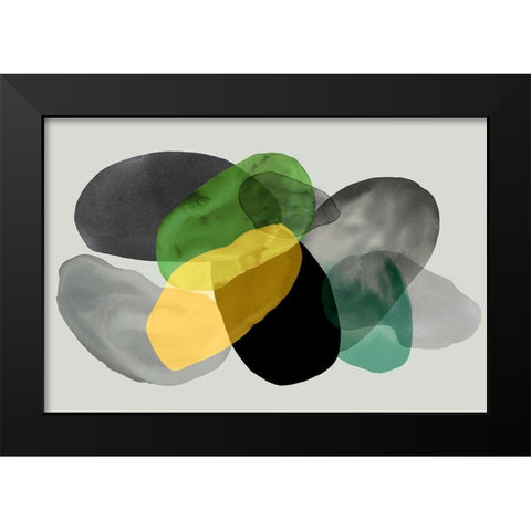 Green Overlay II Black Modern Wood Framed Art Print by Reeves, Tom