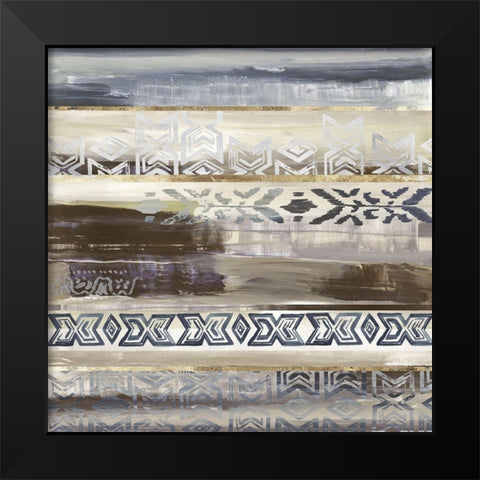 Old Textile I  Black Modern Wood Framed Art Print by Reeves, Tom