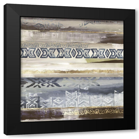 Old Textile II Black Modern Wood Framed Art Print with Double Matting by Reeves, Tom