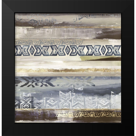 Old Textile II Black Modern Wood Framed Art Print by Reeves, Tom