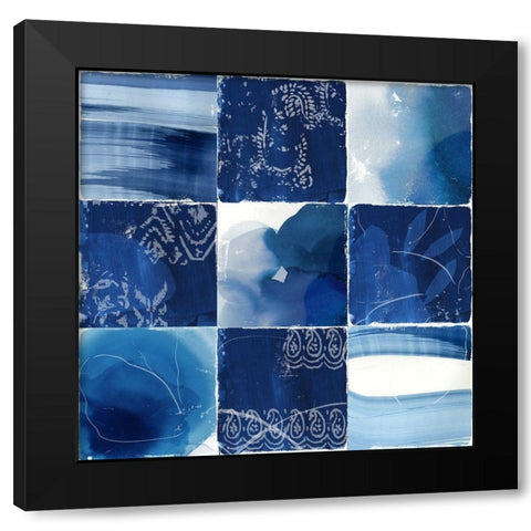Striking Indigo  Black Modern Wood Framed Art Print with Double Matting by Reeves, Tom