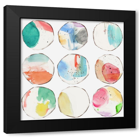 Colourful Ceramics Black Modern Wood Framed Art Print by Reeves, Tom