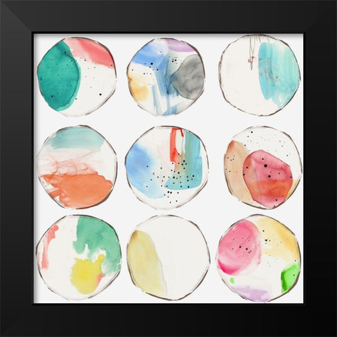 Colourful Ceramics Black Modern Wood Framed Art Print by Reeves, Tom
