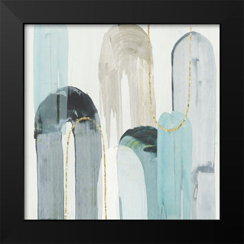 Blue Arches I  Black Modern Wood Framed Art Print by Reeves, Tom