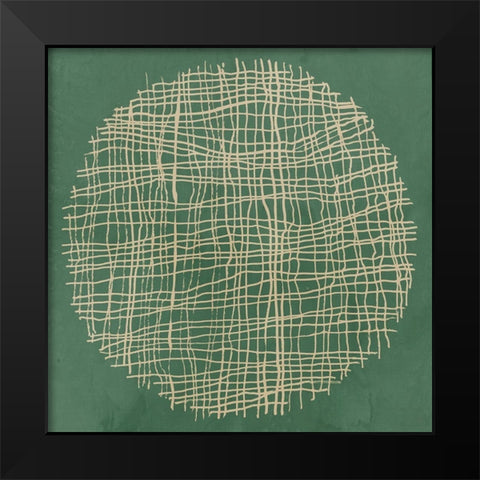 Green Weave II Black Modern Wood Framed Art Print by Reeves, Tom