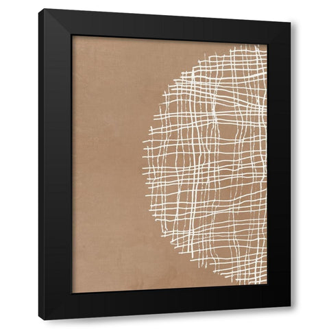 Basket Weave Circle I  Black Modern Wood Framed Art Print by Reeves, Tom