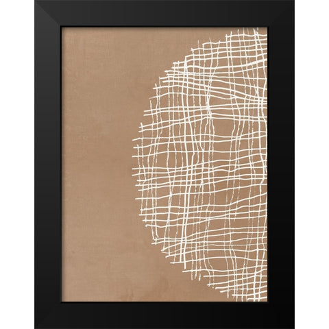 Basket Weave Circle I  Black Modern Wood Framed Art Print by Reeves, Tom