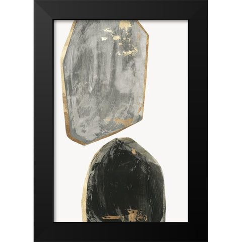 Stones I  Black Modern Wood Framed Art Print by Reeves, Tom