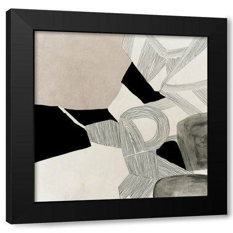 Entangled I  Black Modern Wood Framed Art Print with Double Matting by Reeves, Tom