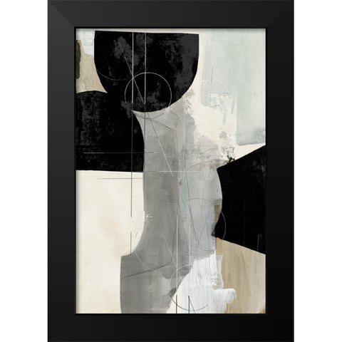 Jet Black II Black Modern Wood Framed Art Print by Reeves, Tom