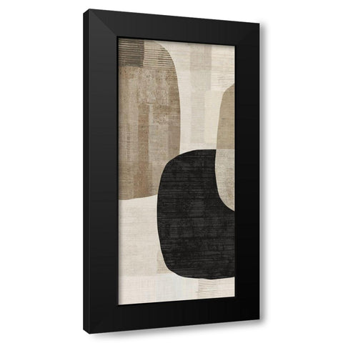 Link II  Black Modern Wood Framed Art Print with Double Matting by Reeves, Tom