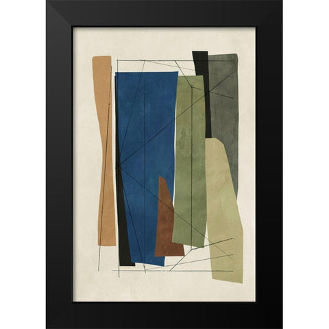 Sync I  Black Modern Wood Framed Art Print by Reeves, Tom