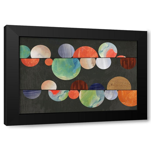 Rainbow Marbles  Black Modern Wood Framed Art Print by Reeves, Tom