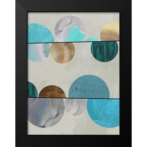 Blue Marbles II  Black Modern Wood Framed Art Print by Reeves, Tom
