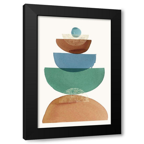 Playful Luna I  Black Modern Wood Framed Art Print with Double Matting by Reeves, Tom