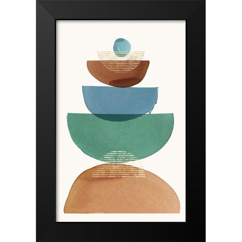 Playful Luna I  Black Modern Wood Framed Art Print by Reeves, Tom