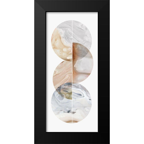 Neutral Marbles II  Black Modern Wood Framed Art Print by Reeves, Tom