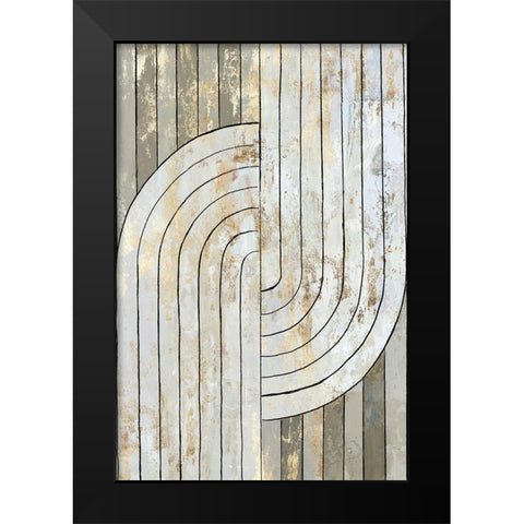 Art Deco Geo II  Black Modern Wood Framed Art Print by Reeves, Tom
