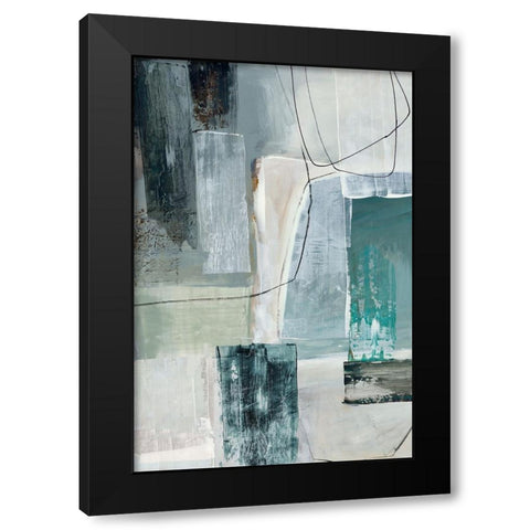 Metamorphosis Blue I Black Modern Wood Framed Art Print with Double Matting by Reeves, Tom