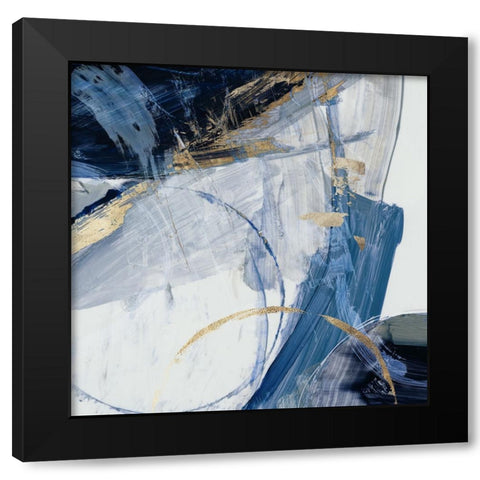 Blue Halo II Black Modern Wood Framed Art Print with Double Matting by Reeves, Tom
