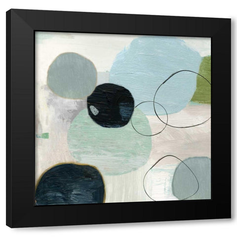 Soft Circle I Black Modern Wood Framed Art Print by Reeves, Tom