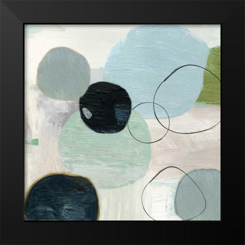 Soft Circle I Black Modern Wood Framed Art Print by Reeves, Tom