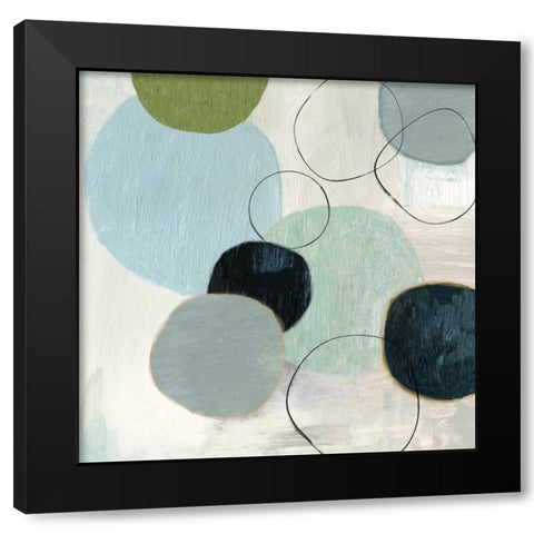 Soft Circle II Black Modern Wood Framed Art Print by Reeves, Tom