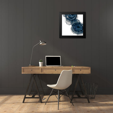 Blotted Ink I  Black Modern Wood Framed Art Print by Reeves, Tom