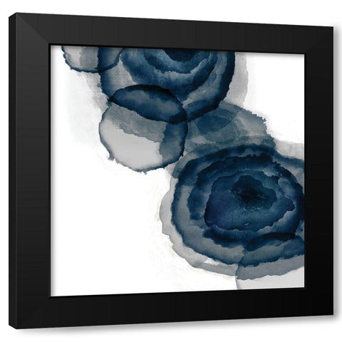 Blotted Ink I  Black Modern Wood Framed Art Print by Reeves, Tom