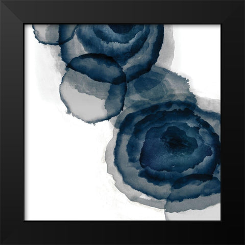 Blotted Ink I  Black Modern Wood Framed Art Print by Reeves, Tom